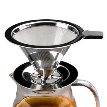 Permanent Stainless Steel Dripper | Double-Layer Mesh for Rich Extraction
