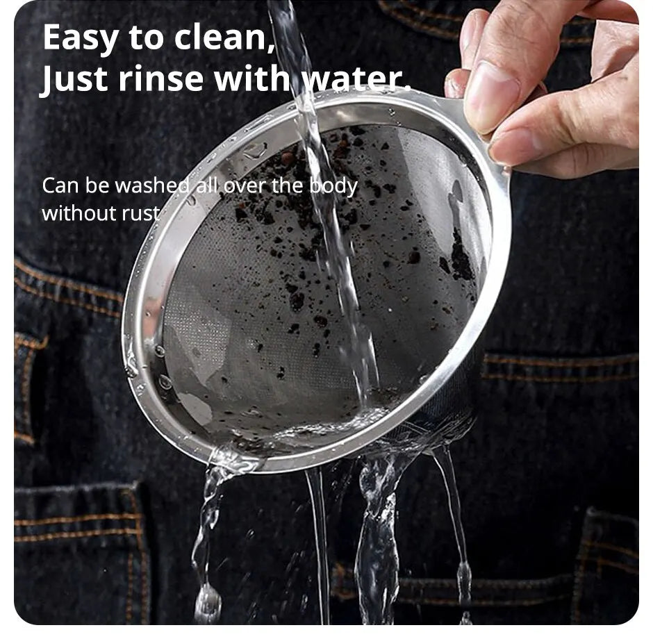 Permanent Stainless Steel Dripper | Double-Layer Mesh for Rich Extraction