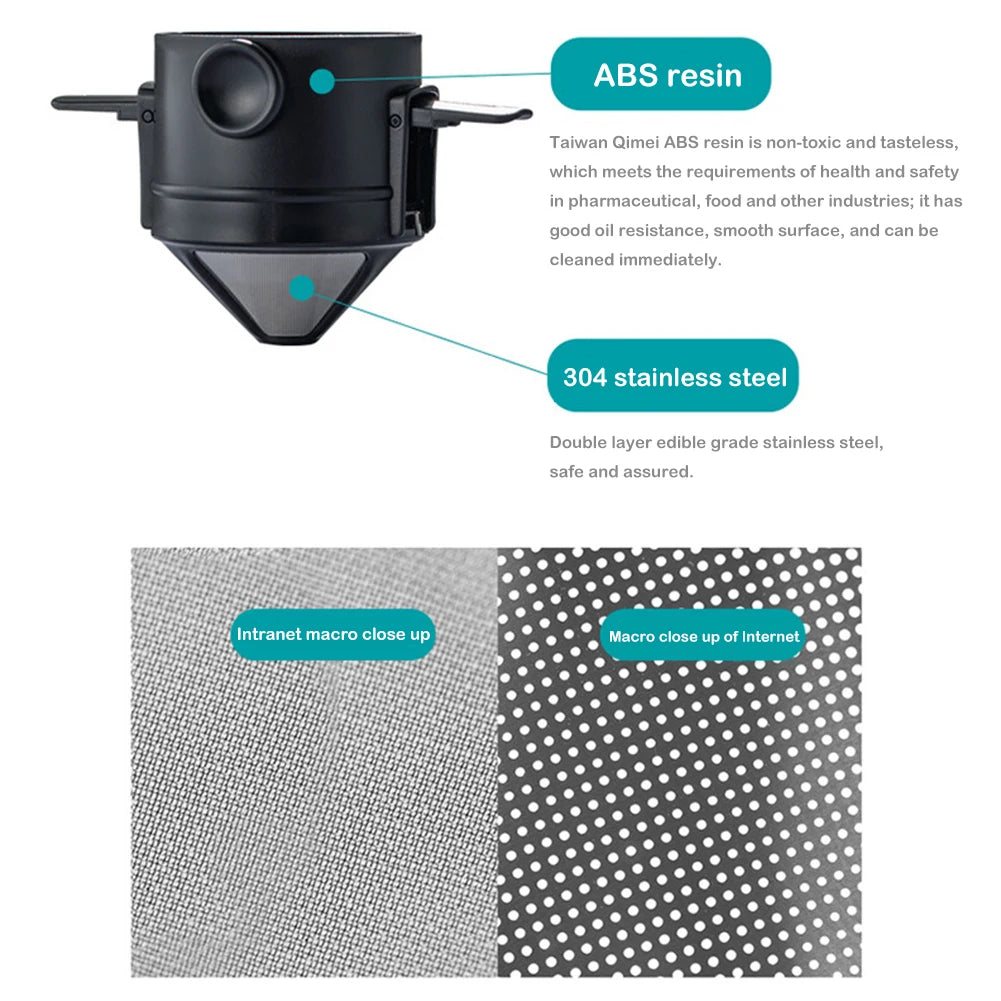 Ultra-Light Foldable Dripper | Sustainable Filter-Free Brewing