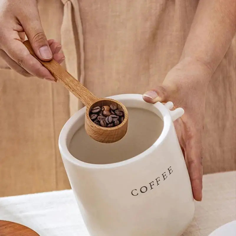 Hand-Carved Wooden Scoop | Tactile Measure for Daily Rituals